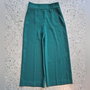 Zara Wide Leg Pants in Deep Teal Green Size Medium